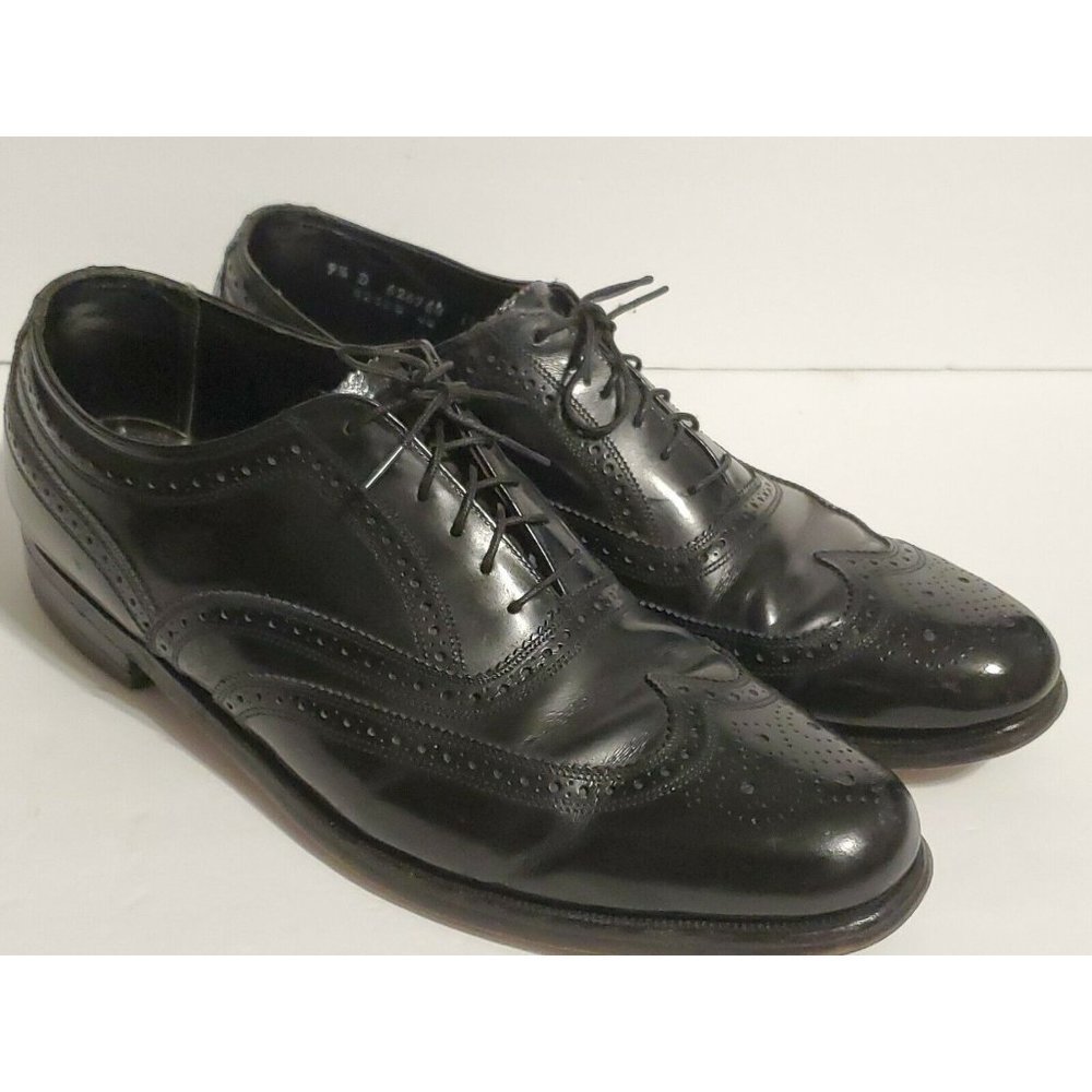 Men's dress black leather Florsheim Imperial US 9.5 M shoes
